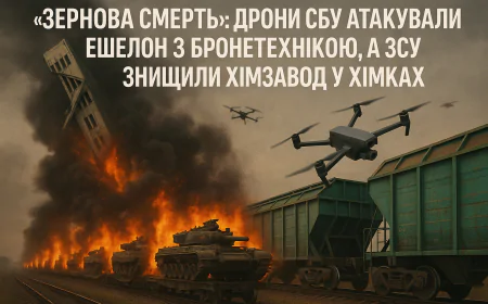 СБУ вдарила “Павутиною‑2“: дрони зі зерновозів знищили ешелон із бронетехнікою