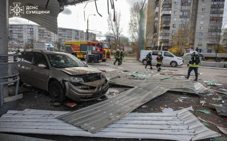 Російський дрон атакував АЗС у Сумах: четверо поранених