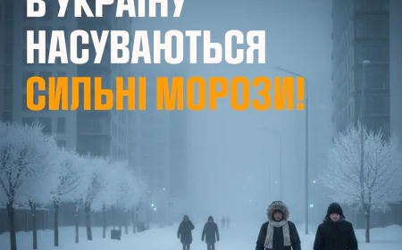 Нова хвиля морозів: Україну накриє рекордне похолодання до −30°C