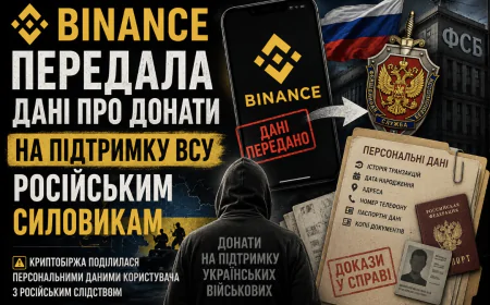 BINANCE ПЕРЕДАЛА РОСІЇ ДАНІ ПРО ДОНАТИ НА УКРАЇНСЬКУ АРМІЮ. ЩО ВІДОМО ПРО СПІВПРАЦЮ КРИПТОГІГАНТА З РОСІЙСЬКИМИ СИЛОВИКАМИ