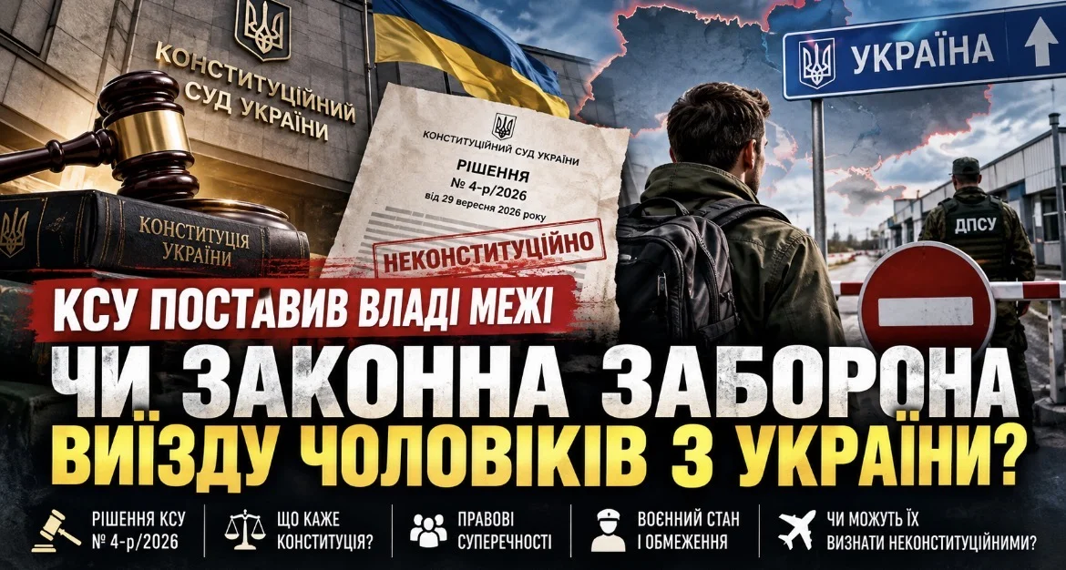 КСУ поставив владі межі. Чи законна заборона виїзду чоловіків з України?
